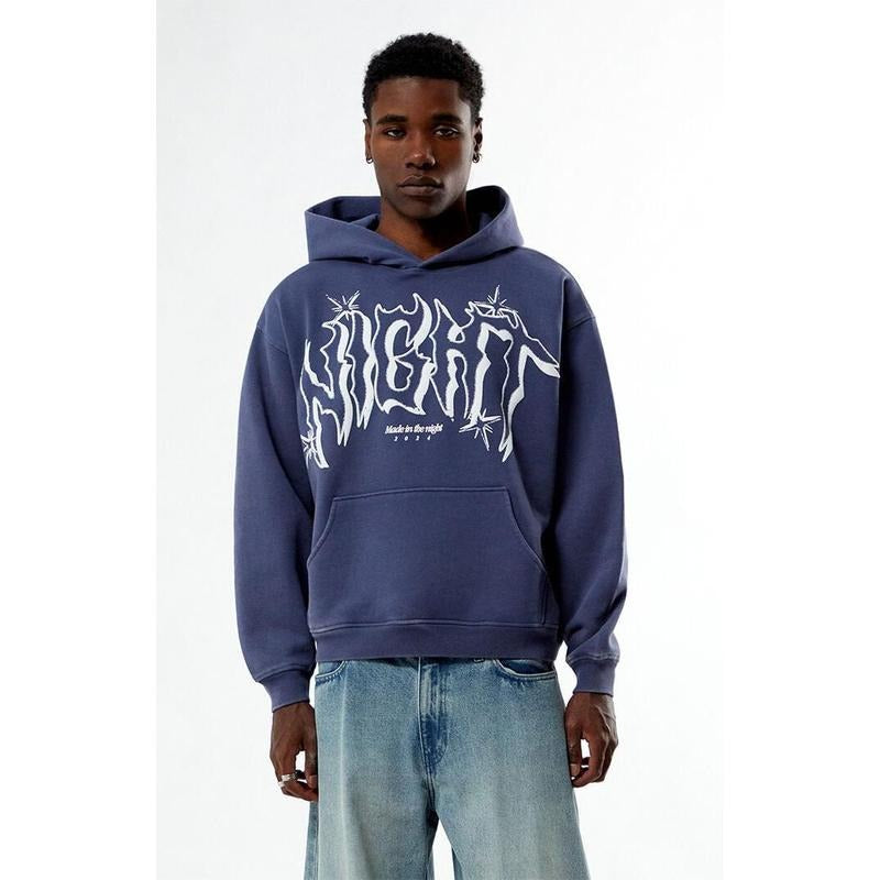 Nightlab Men's Blue Made In The Night Hoodie T-Shirts, Sweatshirt | WearSparks.com