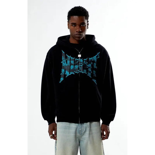 Nightlab Men's Jumbo Night Full Zip Hoodie T-Shirts, Sweatshirt | WearSparks.com