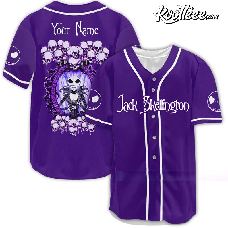 Nightmare Before Christmas Jack Skellington Baseball Jersey
