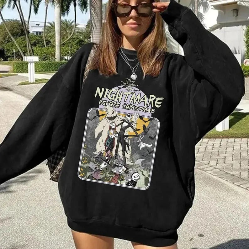 Nightmare Before Christmas Sweatshirt, Nightmare Before Christmas Squad Sweatshirt, Jack And Sally Shirt, Halloween...