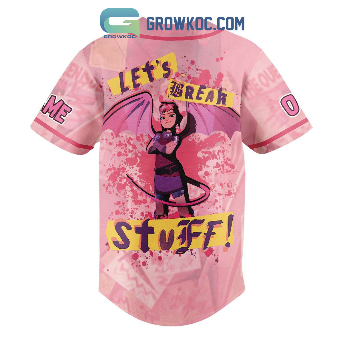 Nimona Let’s Break Stuff Personalized Baseball Jersey
