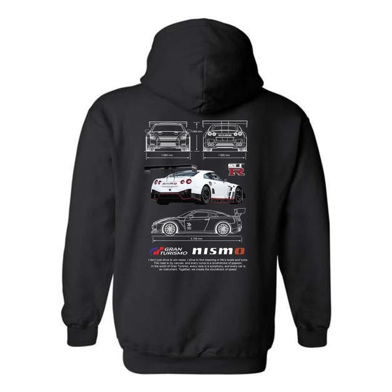 "Nismo GT-R Gran Turismo" Hoodie - Car Enthusiast's Dream Design Menswear Sweaters - clothing by WearSparks.com