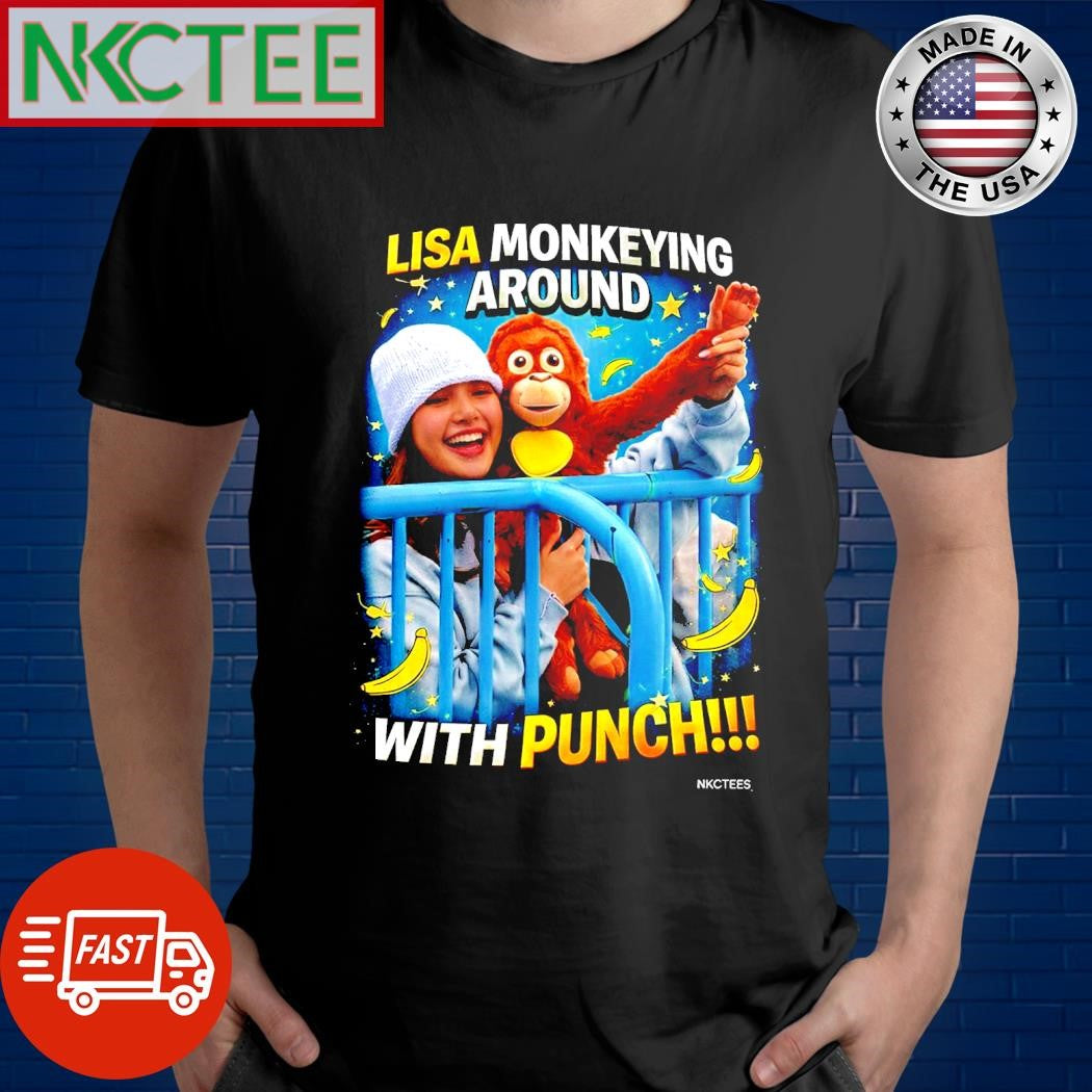 Nkctees BLACKPINK Lisa &amp; Punch Monkey Moment 2026 T-Shirt