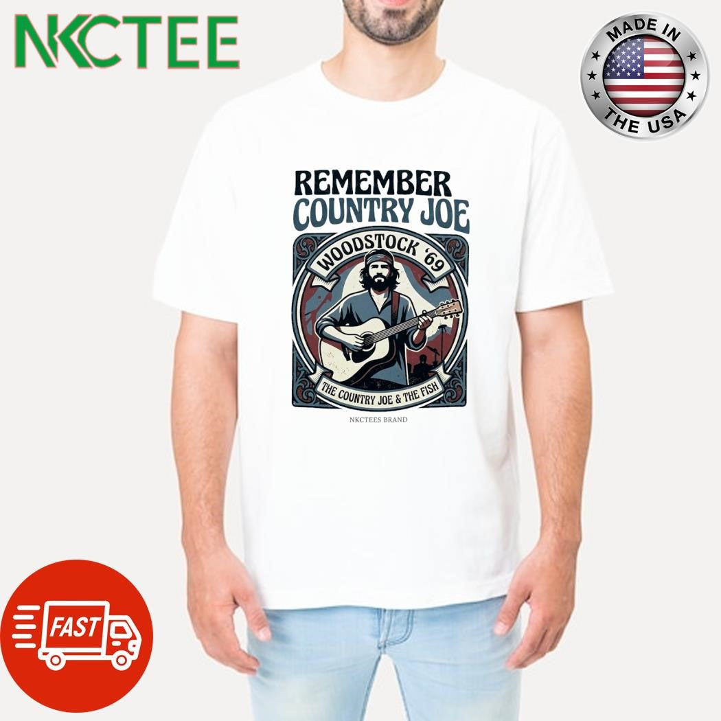 Nkctees T-Shirt – Remember Country Joe McDonald  Woodstock ’69 Edition