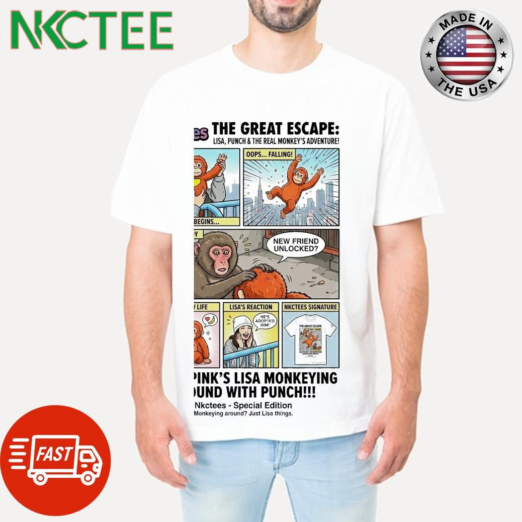 Nkctees x LISA The Great Escape Punch Monkey Graphic Tee – Limited Edition