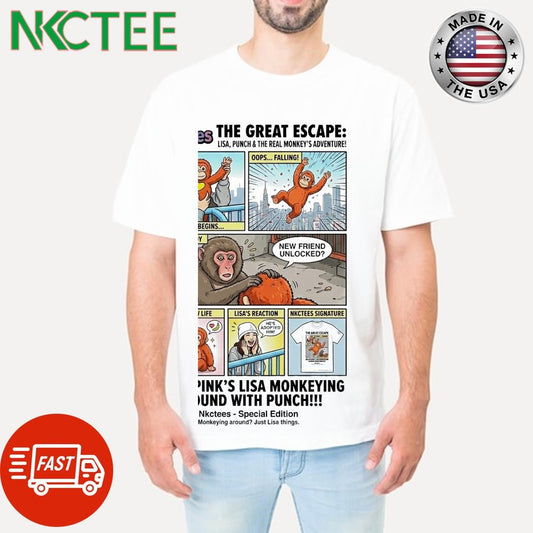 Nkctees x LISA The Great Escape Punch Monkey Graphic Tee – Limited Edition