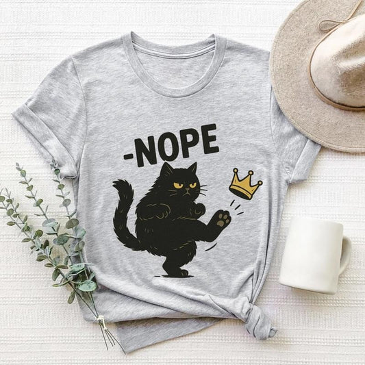 No Kings in America Black Cat Shirt, No Kings Shirt, Funny Political Meme T-Shirt, Patriotic Shirt, Lady Liberty Shirt,...