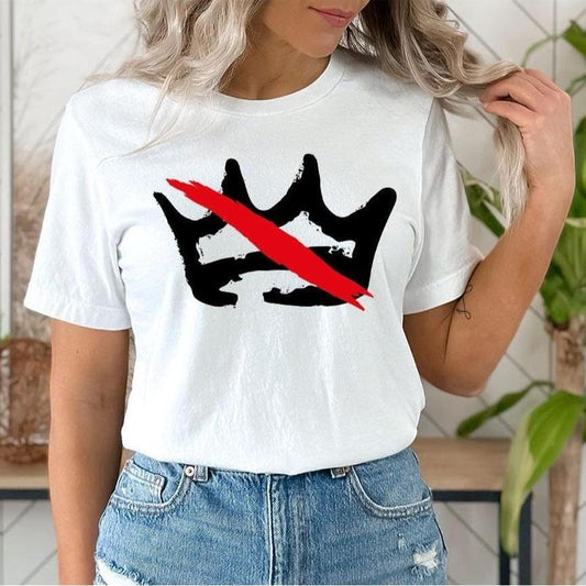 No Kings in America T-Shirt, Crown Protest Graphic Tee, Political Statement Shirt for Men & Women, Casual Cotton Top,...