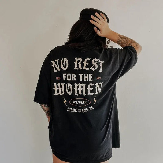 No Rest For The Women Tee, feminist girl power tee Cotton Top Hoodie, Sweatshirt | WearSparks.com