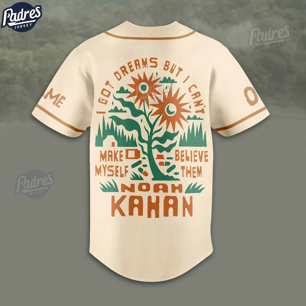 Noah Kahan 2024 Tour Custom Baseball Jersey Fan Gear - Padres Jersey Oasis: Elevate Your Baseball Style Game... (Image 3)