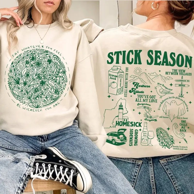 Noah Kahan Sweatshirt, Stick Season 2023 Sweatshirt, 2 SIDES Noah Kahan Shirt, Country Music TShirt, Noah Kahan Tour...