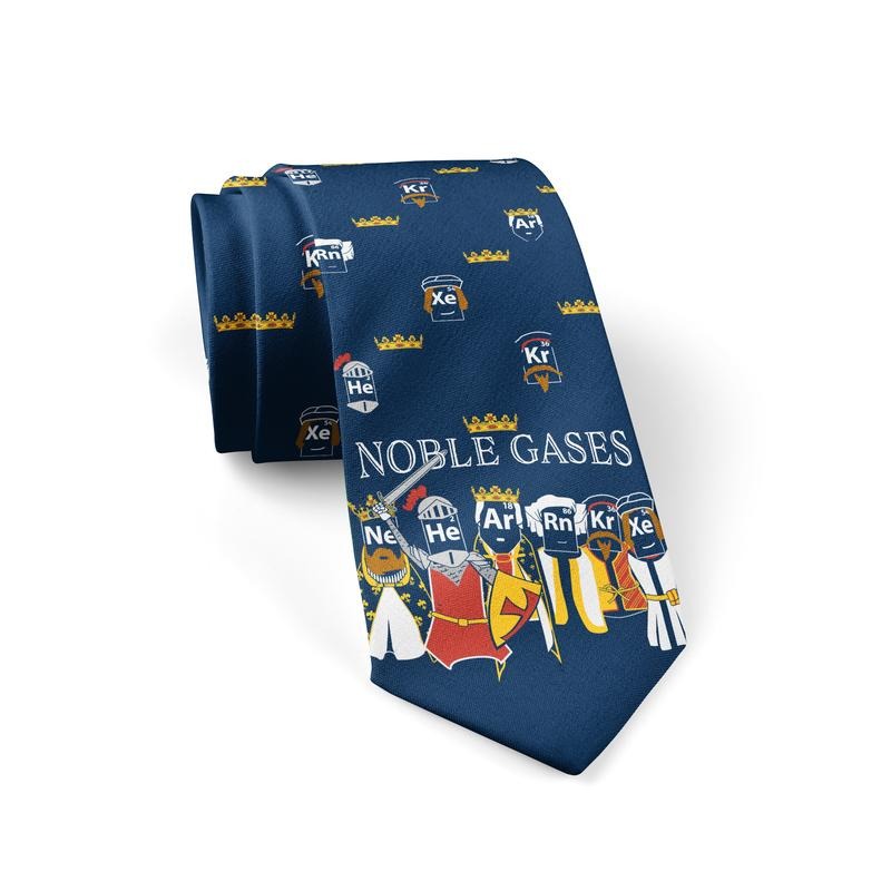 Noble Gases Necktie Funny Neckties for Men Science Teacher Tie Mens Novelty Neckties Funny Ties T-Shirts, Hoodie, Sweatshirt