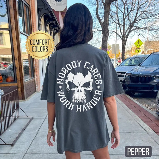 Nobody Cares Work Harder Shirt Comfort Colors Pump Cover Shirt Gym Rat Gift Weightlifting Shirt Gym Gift Men Gym Shirt...