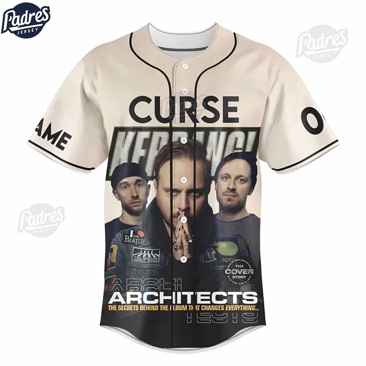 North America Tour 2024 Architects Custom Baseball Jersey Design - Padres Jersey Oasis: Elevate Your Baseball... (Image 2)