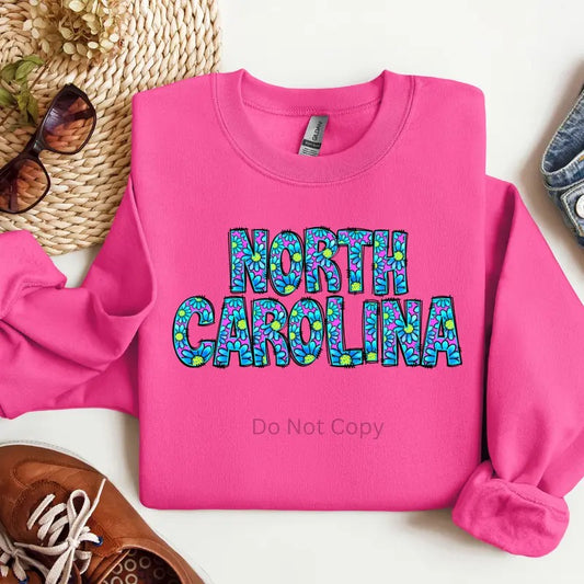 North Carolina DTF Transfer ONLY - This is NOT a T Shirt Hoodie, Sweatshirt | WearSparks.com
