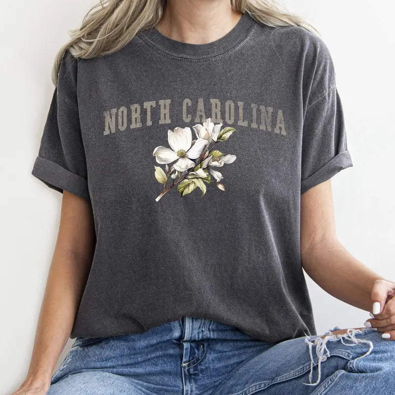 North Carolina State Flower Comfort Colors Tshirt, Women's Hoodie, Sweatshirt | WearSparks.com