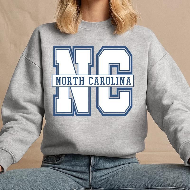 North Carolina Sweatshirt, North Carolina Hoodie, North Carolina Women's Shirt, Carolina Jumper, Carolina University...