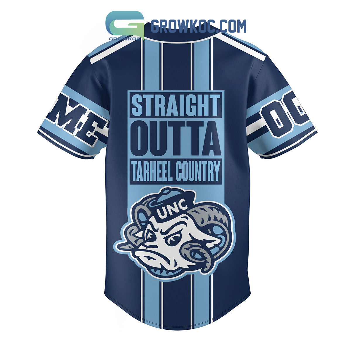 North Carolina Tar Heels Straight Outta Country Personalized Baseball Jersey