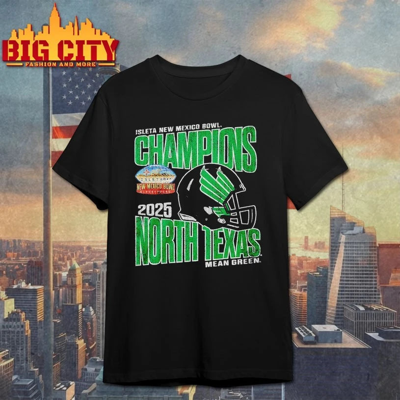 North Texas Mean Green Football 2025 Isleta New Mexico Bowl Champions shirt