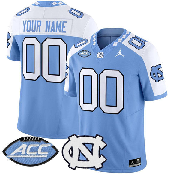 North Carolina Tar Heels Active Player Custom Blue White F.U.S.E. 2024 Vapor Limited