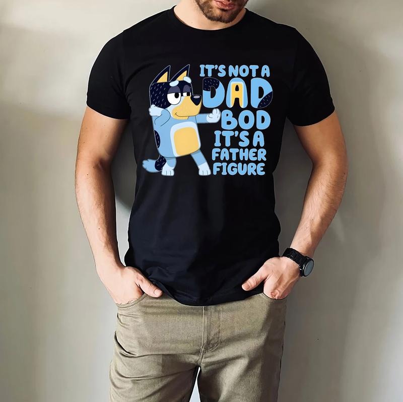 Not a Dad Bod It's a Father Figure Shirt | Funny Dad Shirt | Bandit Heeler Shirt Menswear Top Underwear Streetwear Tshirt...