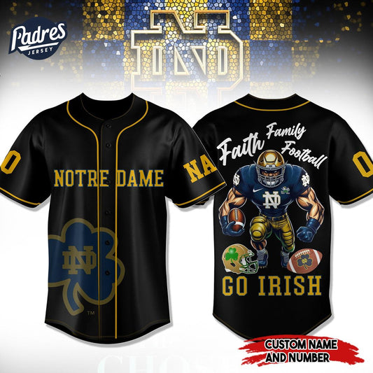 Notre Dame Fighting Irish Football Custom Baseball Jersey - Padres Jersey Oasis: Elevate Your Baseball Style... (Image 1)