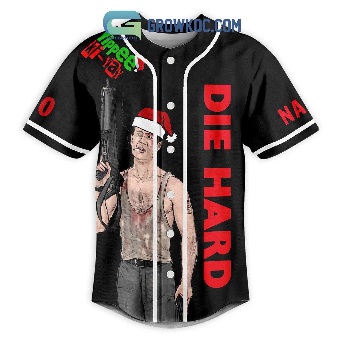 Now I Have A Machine Gun Christmas Personalized Baseball Jersey
