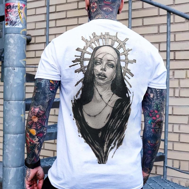 Nun Seduction Printed Men's T-shirt - Naughty Clothes Men Hoodie, Sweatshirt | WearSparks.com