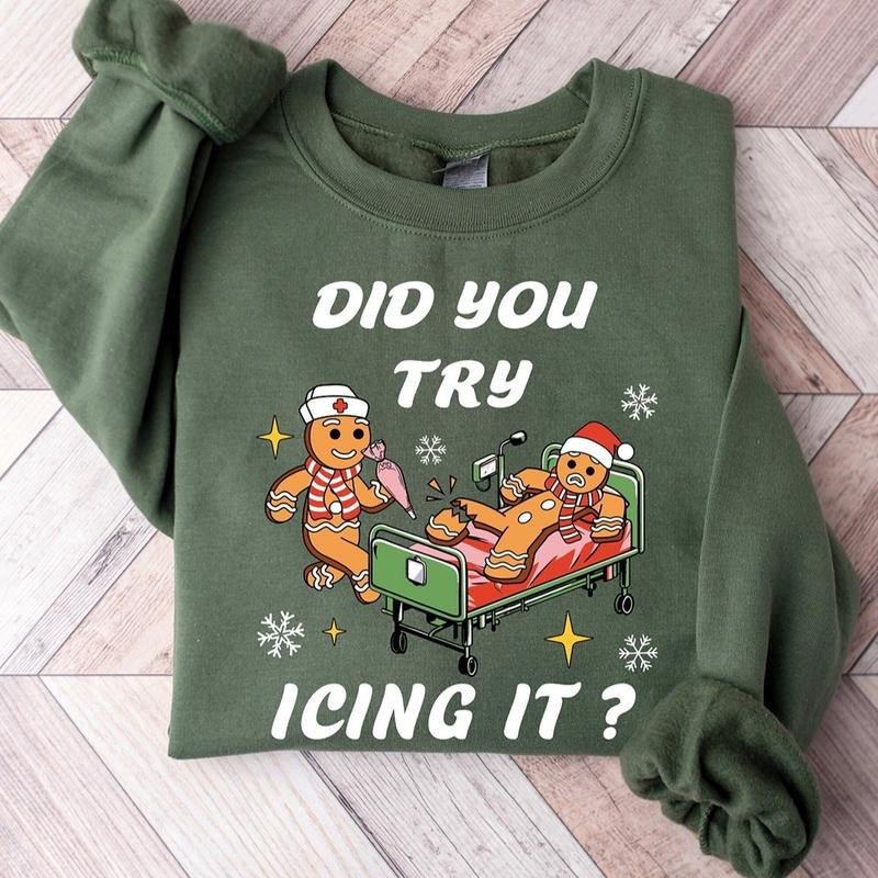 Nurse Christmas Crewneck Sweatshirt, Hoodie, T-shirt, Cute Christmas Gifts | WearSparks.com