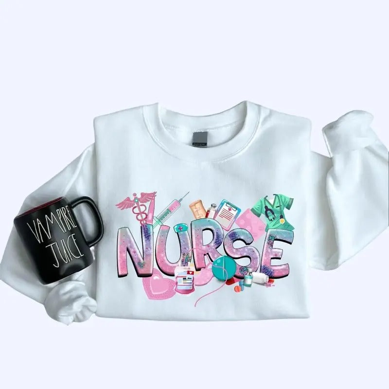 Nurse Doodles Shirts, Nurse Week Appreciation, Nurse Superhero Sweatshirt, Nursing Student Shirt, Nursing School Shirt,...