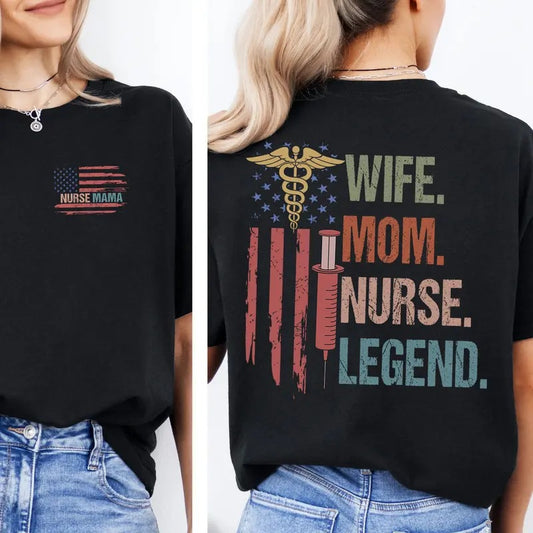Nurse Mom T-shirt, Mothers Day Shirt for Nurse, Nurse Flag Shirt, Nurse Mom Gift Hoodie, Sweatshirt | WearSparks.com