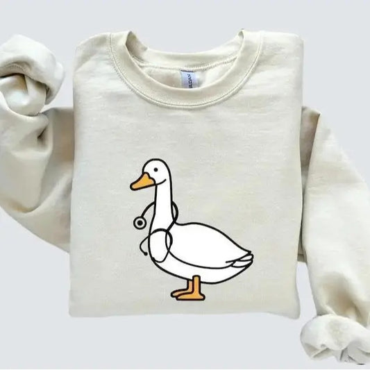 Nurse Silly Goose Sweatshirt, Doctor Goose Sweatshirt, Gift For Her, Silly Goose University Sweatshirt, Funny Duck...