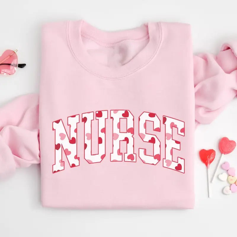 Nurse Valentine Sweatshirt, ER RN Valentine Sweatshirt, Valentine Nursing Sweatshirt, Valentine Nurse Sweater, Nurse...