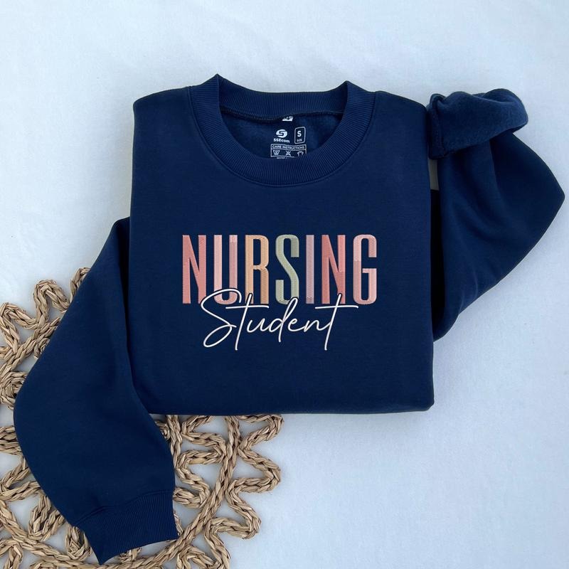 Nursing Student Embroidered Sweatshirt, Student Nurse Crewneck, Nursing School Sweatshirt, Future Nurse Gift, RN Gift...