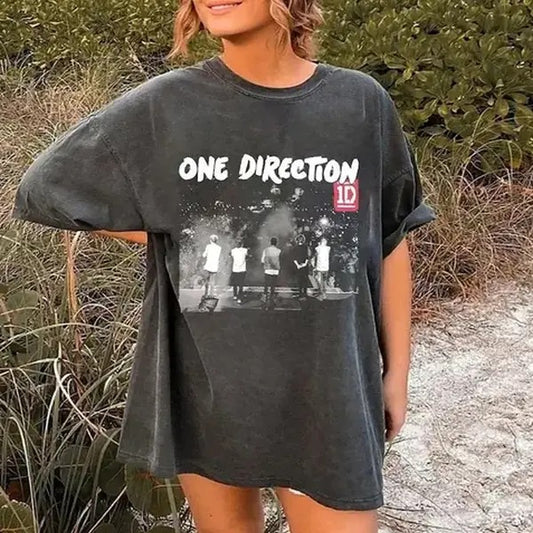 O.n.e D.ire.ctionnn 2023 Tour Shirt, Funny Concert Albums Graphic Tee, Music Fan Gift T-Shirt, 100% Cotton, Crew Neck,...