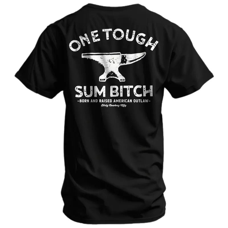 ONE TOUGH SUM BORN AND RAISED AMERICAN OUTLAW MEN'S T-SHIRT Hoodie, Sweatshirt | WearSparks.com