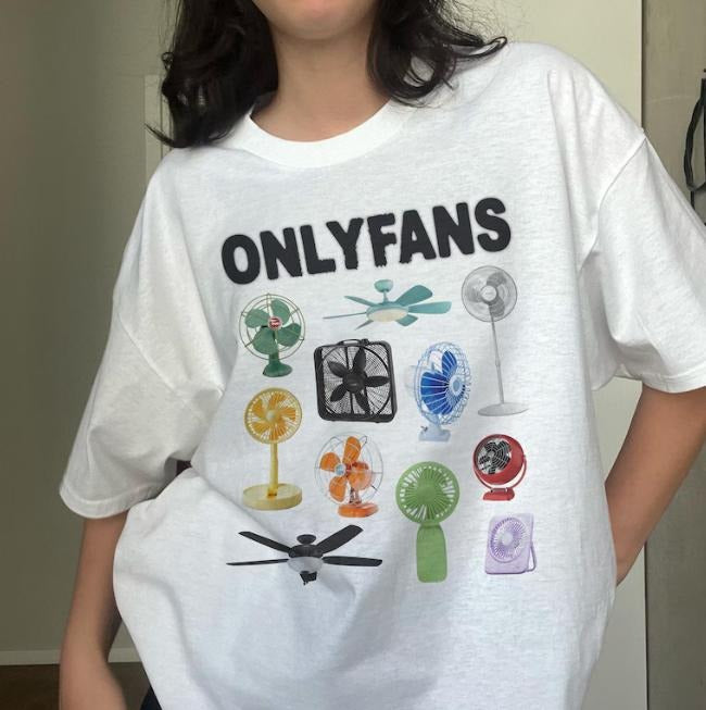 ONLYFANS Cursed T-Shirt, Ironic Twitter Meme Shirt, Unisex Vintage Graphic Tees Gothic Grunge Y2k Emo Scene Amity...