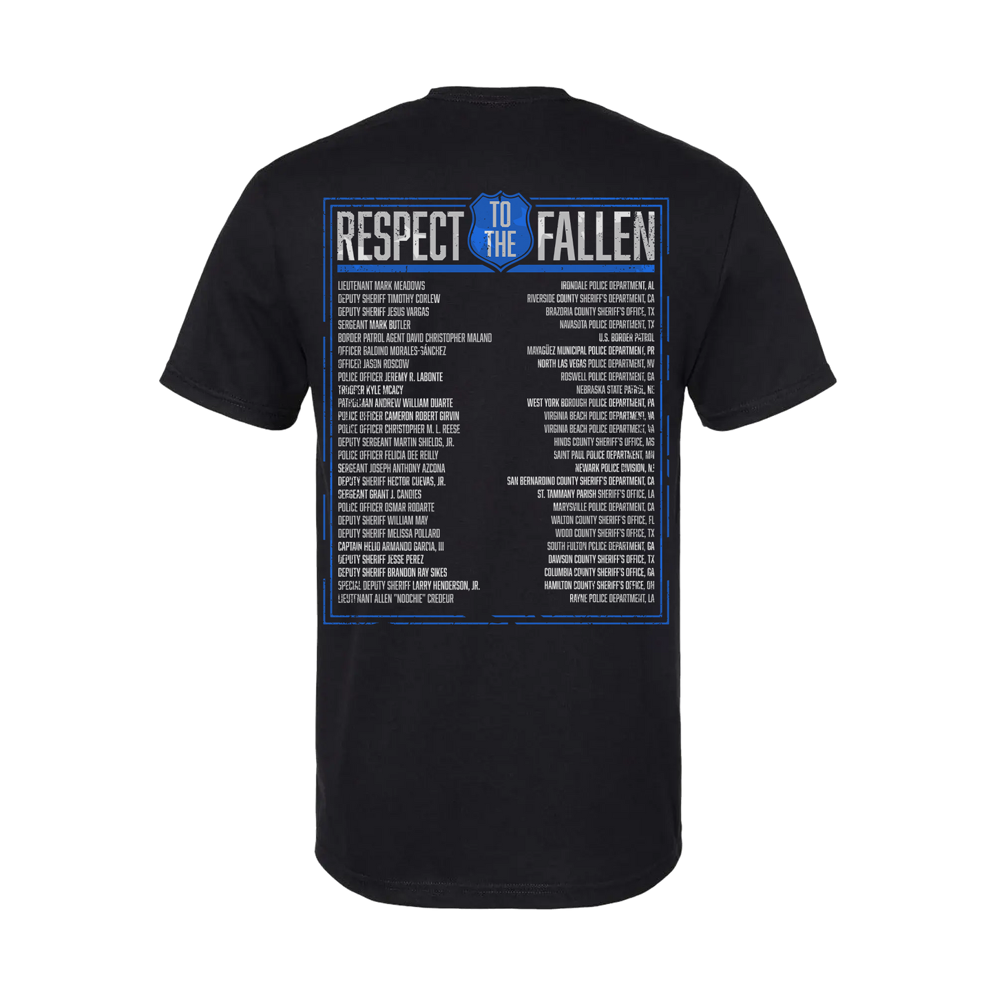 Back The Blue Police Commemorative T-Shirt - SIGNED Hoodie, Sweatshirt | WearSparks.com (Image 3)