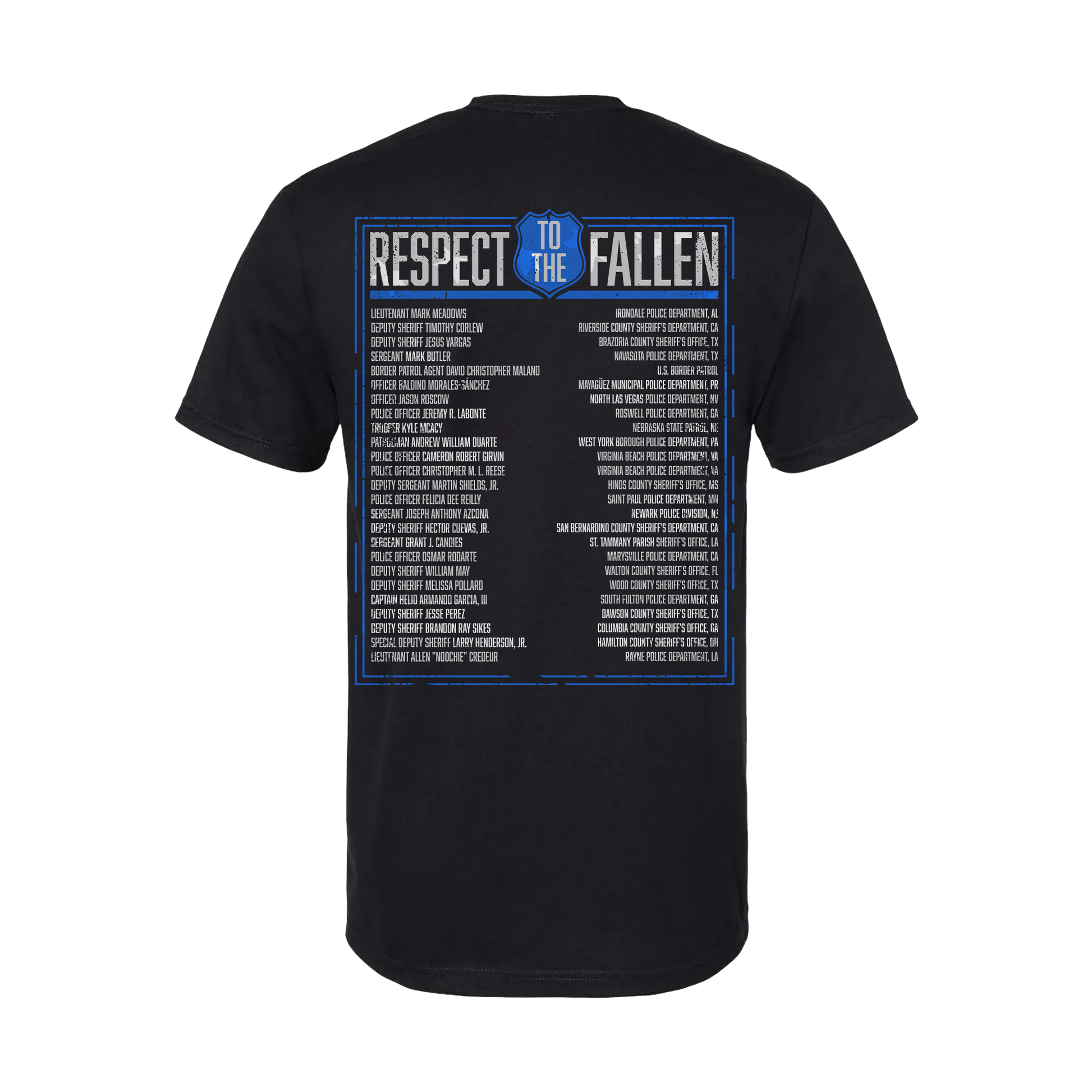 Back The Blue Police Commemorative T-Shirt - SIGNED Hoodie, Sweatshirt | WearSparks.com (Image 3)