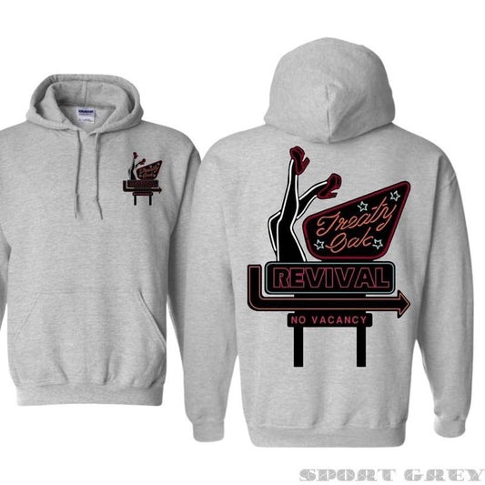 Oak Revival Treaty Hoodie, 2 Siders Hoodie Neon Sign Design, No More Rooms Message, Warm and Comfortable for Cold Days...