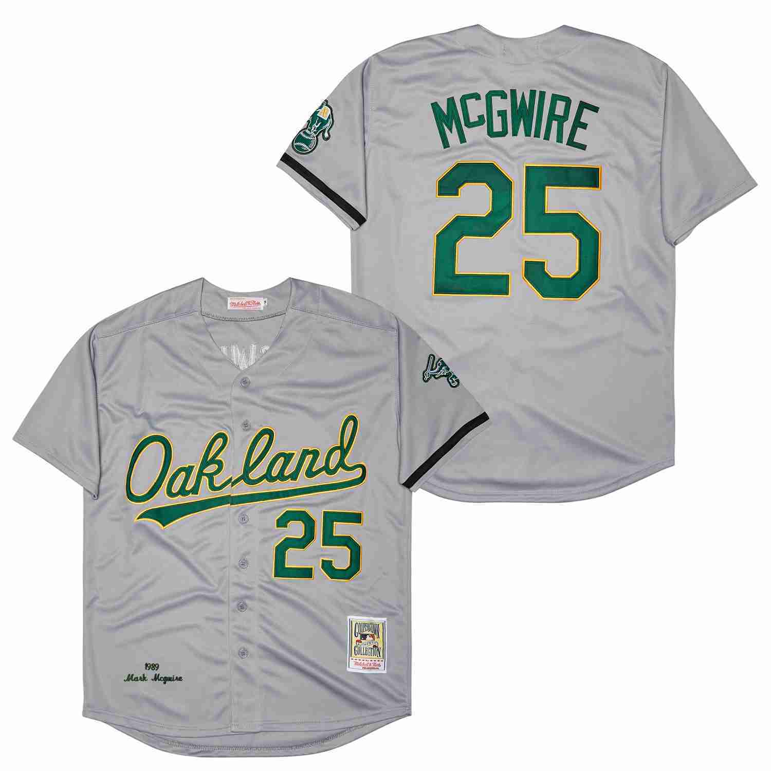 Oakland Athletics #25 Mark McGwire Athletics 25 Gray 1989 Retro