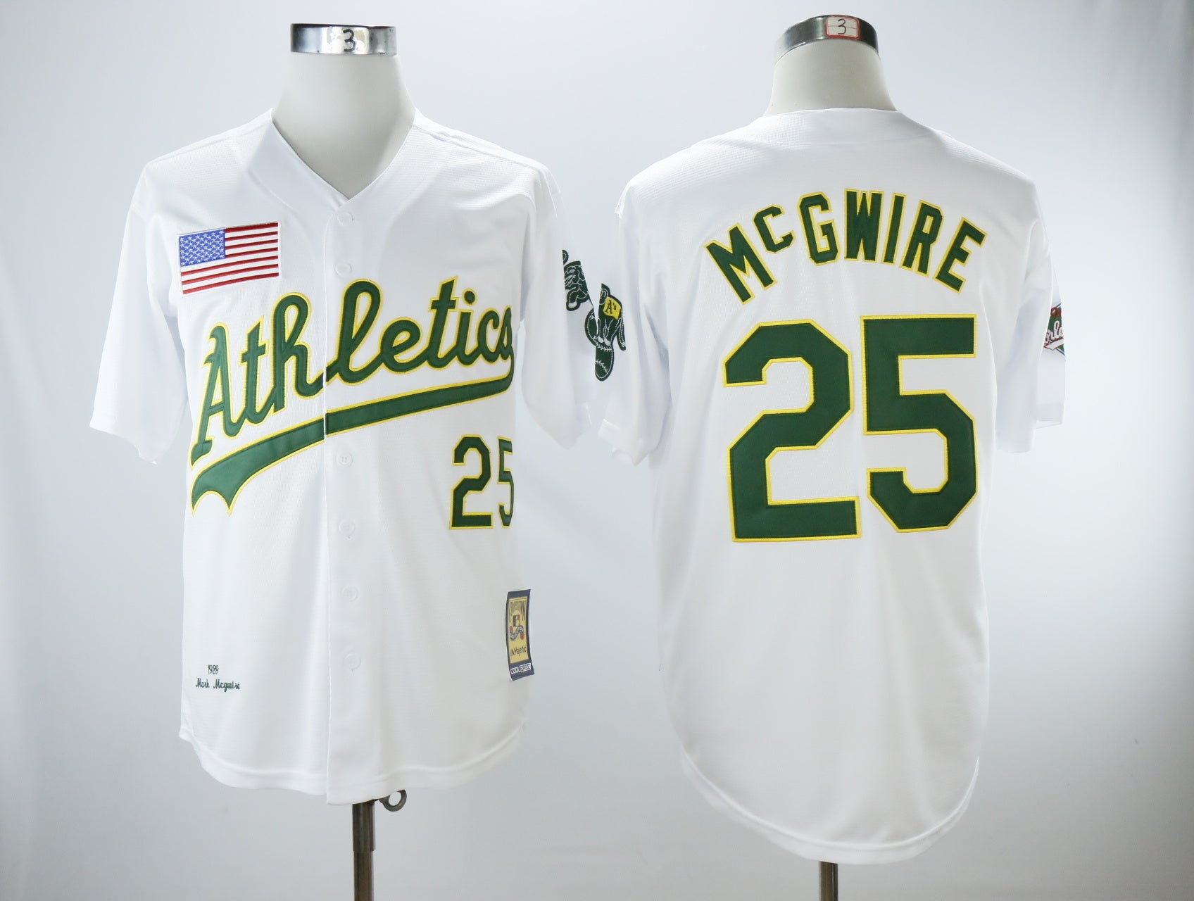Oakland Athletics #25 Mark McGwire Athletics 25 White 1989 Fan Retro Style 1