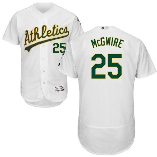 Oakland Athletics #25 Mark McGwire Athletics 25 White Elite