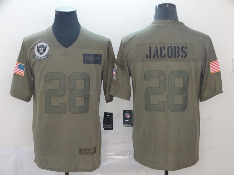 Oakland Raiders 28 Jacobs Black