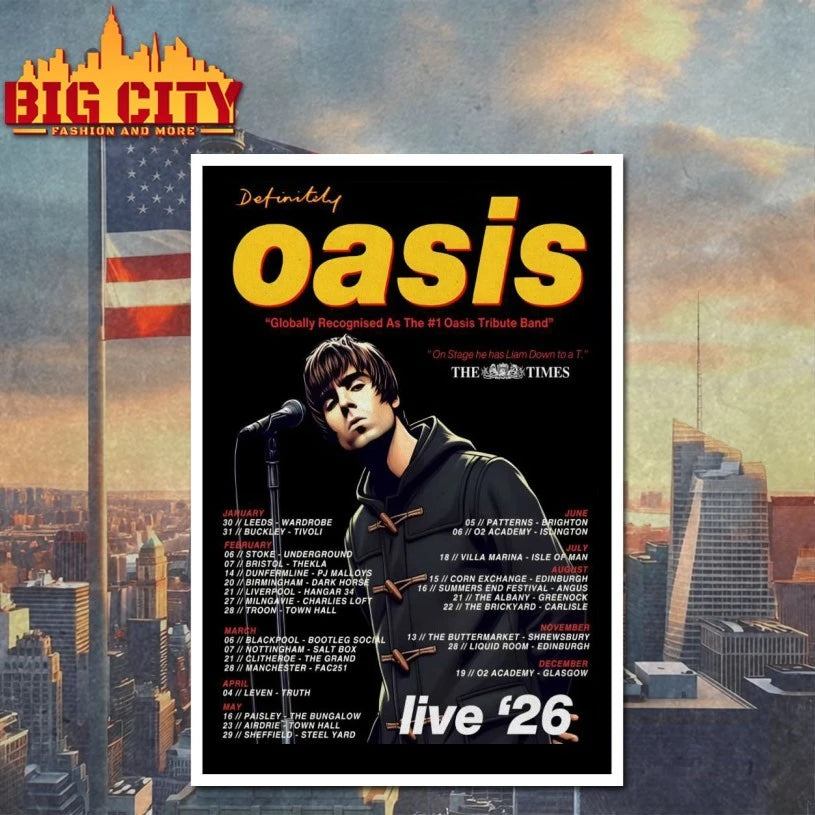 Oasis Live 2026 Shows Poster shirt