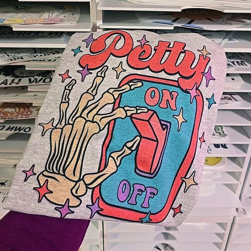 Petty On/ Off Graphic Tee, Unisex fit, ash grey Hoodie, Sweatshirt | WearSparks.com