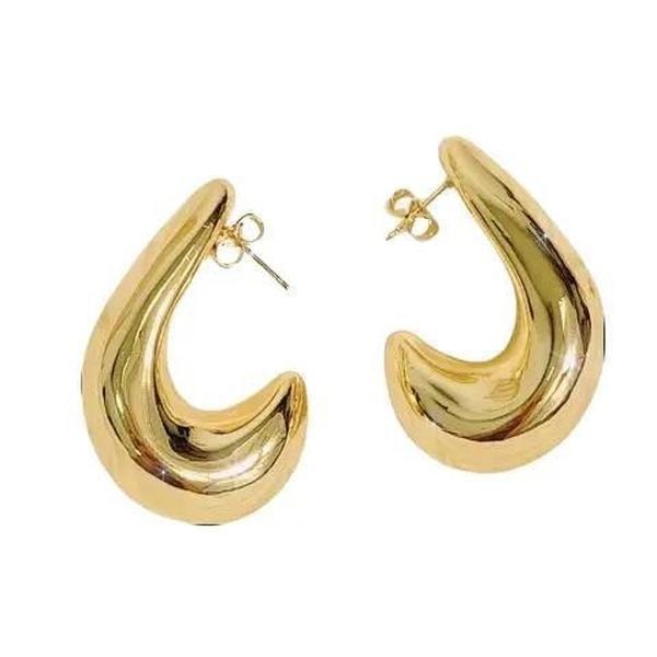Off The Hook Curved Earrings - Gold-Tone Curved Design Stud Earrings for Stylish Appeal T-Shirts, Hoodie, Sweatshirt