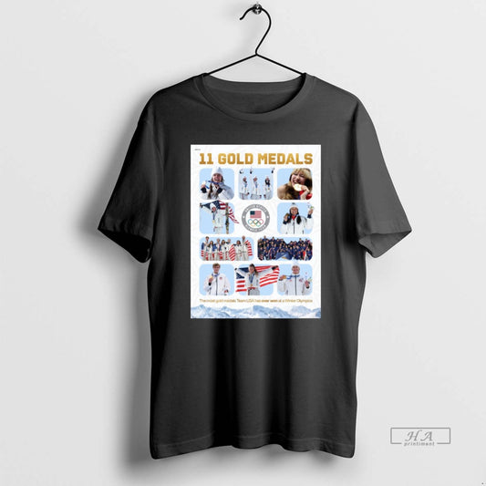 Official 11 Gold Medals Most Gold Medals Team Usa Ever Won T-Shirt, Sweatshirt, Hoodie, Long Sleeve