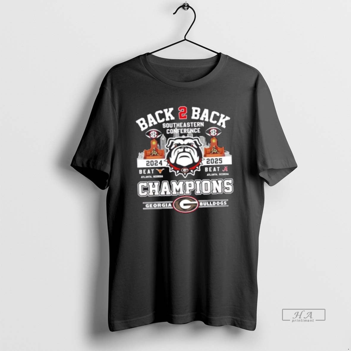 Official Back 2 Back Southeastern Conference 2024 2025 Georgia Bulldogs Champions T-Shirts, Hoodie, Sweatshirt