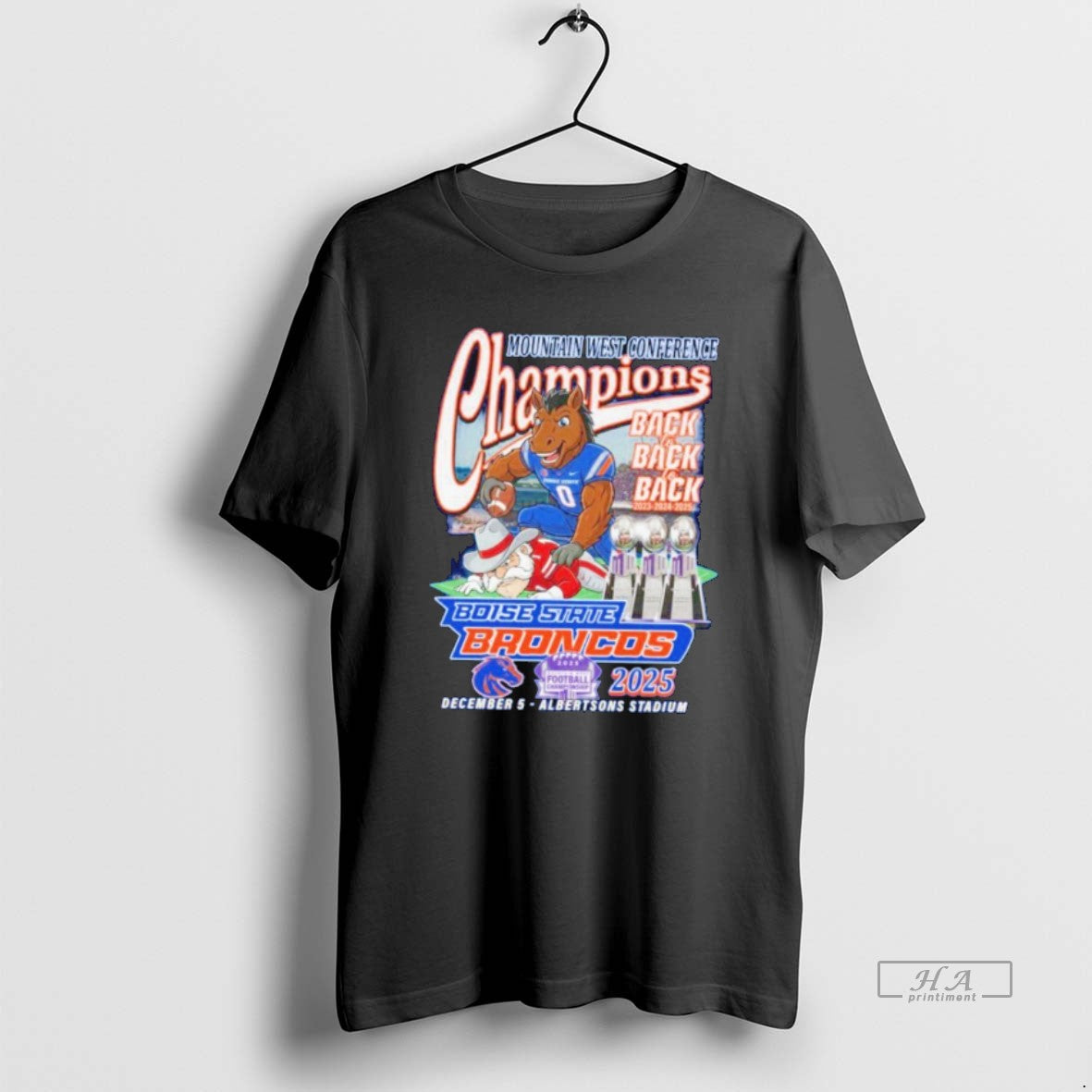 Official Boise State Broncos Mountain West Conference Championship Back 2 Back 2025 T-Shirts, Hoodie, Sweatshirt